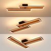 LED Deckenleuchte, Metall Holzoptik, schwenkbar, L 90 cm Bild 4