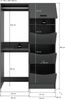 Waschmaschienenumbau Set (B/H/T: 116x195x68 cm) in anthrazit Nachbildung Bild 4