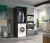 Waschmaschienenumbau Set (B/H/T: 116x195x68 cm) in anthrazit Nachbildung Bild 5