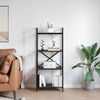 vidaXL Bücherregal Schwarz Eichen-Optik 56 x 34 x 133,5 cm 883868 Bild 4