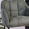 Bronx71 Barhocker Aaron Microfaser mit Armlehne olivgrün 82cm - 4er Set Bild 5