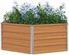 vidaXL Hochbeet im Garten Holzoptik 129 x 129 x 45 cm Verzinkter Stahl 42017321 Bild 3
