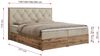 Boxspringbett, Schlafzimmerbett, Bettkasten - VENETO - 160 x 200 cm - Beige Velvet - H3 Bild 5