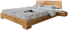 Bett Bento 3 Sonderlänge 120x190 Wildeiche massiv mit Holzkopfteil und Holzbeine Bild 1