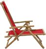 vidaXL Relaxstuhl Verstellbar Rot Bambus und Stoff 313026 Bild 3