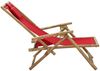 vidaXL Relaxstuhl Verstellbar Rot Bambus und Stoff 313026 Bild 4