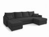 AX LIVING Ecksofas groß Dolceo 287 cm – Sofa anthrazit mit Schlaffunktion & Ottomane Bild 2