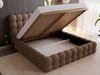 GRAINGOLD Twist Polsterbett 140x200, Doppelbett mit Bettkasten und Lattenrost, Bouclé-Stoff, Braun Bild 5