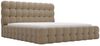 GRAINGOLD Twist Polsterbett 140x200, Doppelbett mit Bettkasten und Lattenrost, Bouclé-Stoff, Braun Bild 2
