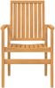 vidaXL Stapelbare Gartenstühle 2 Stk. 56,5x57,5x91 cm Massivholz Teak 364404 Bild 4