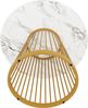 Runder Esstisch B 80 x T 80 x H 76 cm, MDF-Tischplatte in Weiß, Metallbeine in Gold, mit Niveauausgleich Bild 4