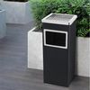JEOBEST Mülleimer 48L Standaschenbecher Aschenbecher mit Mülleimer, (2-St, Eckig) Edelstahl, Abfalleimer mit Inneneimer Bild 2