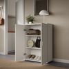 Home Collective Mehrzweckschrank Sideboard Highboard mit 2 Türen und Einlegeböden, Made in Germany Schuhschrank, Kommode weiß, 75 x 104 x 35 cm Bild 4
