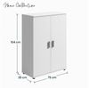 Home Collective Mehrzweckschrank Sideboard Highboard mit 2 Türen und Einlegeböden, Made in Germany Schuhschrank, Kommode weiß, 75 x 104 x 35 cm Bild 2