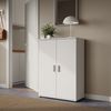Home Collective Mehrzweckschrank Sideboard Highboard mit 2 Türen und Einlegeböden, Made in Germany Schuhschrank, Kommode weiß, 75 x 104 x 35 cm Bild 3