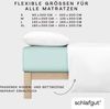 Schlafgut 'Casual' Spannbettlaken, für Matratzen bis 25 cm Höhe, 100% Bio-Baumwolle, Petrol Light, S 90x190 cm - 100x200 cm Bild 3