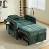 Flieks Sessel & Schlafsofa mit Seitenablage, Seitentasche & Handyhalter, Chenille, Grün Bild 2