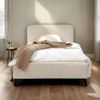 IDIMEX Polsterbett VIRETTA, Bett mit Lattenrost 90x200 cm, Einzelbett mit Kopfteil Stoff weiß Bild 5