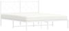vidaXL Bettgestell mit Kopfteil Metall Weiß 160x200 cm 376278 Bild 4