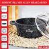 Zilner Topf-Set Schöne schwarze Töpfe in 5 verschiedenen Größen mit Steinbeschichtung, Aluminiumguss, Aluminium, Keramik, Edelstahl (Passt in jede Küche! 1.3L / 2.3L / 3.2L / 4.5L 5.6L, 10-tlg, Es ist eine perfekte Geschenkidee für jeden Anlass), Innov... Bild 4