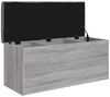 Sitzbank mit Stauraum, Holzwerkstoff, Grau Sonoma, 102 x 42 x 45 cm Bild 4
