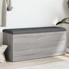Sitzbank mit Stauraum, Holzwerkstoff, Grau Sonoma, 102 x 42 x 45 cm Bild 2