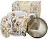 DUO FLORAL Fassbecher 430 ml ENGLISH ROSES WHITE mit Teesieb, New Bone China Porzellan Bild 1