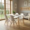 Furnify Esstisch ISLA Tisch 120 × 60 cm Skandinavischer Esszimmertisch (Esstisch), mit Holzbeinen Bild 4