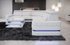Mini Ecksofa Positano – Leder Sofa für dein Heim - Echtleder - Weiß-Schwarz Bild 4