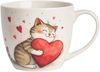 Duo-Gift Tasse Niedliche DUO Porcelain Becher Tasse Katze mit Herz Geschenkidee Bild 2