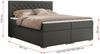 Boxspringbett, Modern Bett mit Multipocket-Matratze und zwei Bettkästen - JASIR - 120 x 200 cm - Dunkelgrau Kunstleder - H4 Bild 5