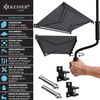 KESSER® Gelenkarmmarkise manuelle Markise Gelenkmarkise Terrassenmarkise Klemmmarkise Sonnenmarkise inkl. Wandhalterung Sonnenschutz Balkonmarkise wasserabweisender Alu/Polyester Anthrazit, 300 x 250 cm Bild 2