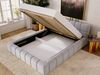 GRAINGOLD Alicante Doppelbett 140x200, Polsterbett mit Bettkasten und Kopfteil, Velour-Stoff, Hellgrau Bild 4