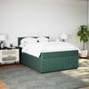 vidaXL Boxspringbett mit Matratze Dunkelgrün 140x190 cm Samt 3287737 Bild 3
