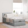 vidaXL Ottoman-Bett mit Matratze Hellgrau 100x200 cm Stoff 3311435 Bild 3