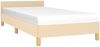 Bettgestell mit Kopfteil Creme 90x190 cm Stoff [347380] Bild 3