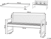 Gartenbank mit Auflage VIVARA 160 cm Zertifiziertes Akazienholz Marineblau Bild 2