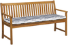 Gartenbank mit Auflage VIVARA 160 cm Zertifiziertes Akazienholz Marineblau Bild 4