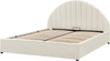 Bett mit Stauraum CHADENET 160 x 200 cm Bouclé Cremeweiß Bild 5