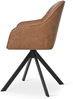 GOEURVANT 1437 Esszimmerstühle 2er-Set, 360° Drehbar, Kunstleder - Braun Bild 4