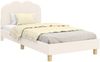 vidaXL Kinderbettgestell mit Kopfteil Creme 80 x 200 cm Bouclé 42010970 Bild 2
