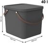 Rotho Aufbewahrungssystem Albula 40 L anthrazit Aufbewahrungsbox mit Deckel Bild 3