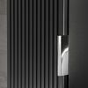 Badmöbel Hochschrank 1-türig ADELAIDE-56-BLACK in matt schwarz gerillt, B/H/T: 35/140/25 cm Bild 3
