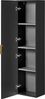 Badmöbel Hochschrank 1-türig ADELAIDE-56-BLACK in matt schwarz gerillt, B/H/T: 35/140/25 cm Bild 5