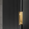 Badmöbel Hochschrank 1-türig ADELAIDE-56-BLACK in matt schwarz gerillt, B/H/T: 35/140/25 cm Bild 2