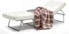 Dmora Abak Klappbett, Hocker, der in ein Einzelbett umgewandelt werden kann, Stoffhocker für das Wohnzimmer, 100 % Made in Italy, 80 x 80 x 45 cm, Creme Bild 5