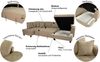 Trends by HG Wohnlandschaft Moritz U-Form, B: 324 cm, mit Bettfunktion, Bettkasten & Zierkissen Bild 3