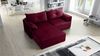Ecksofa mit Schlaffunktion HUNTER XS in Stoff Royal Bordeauxrot Ottomane Links Bild 2