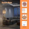 Relaxdays Stehlampe mit 3 Ablagen & Leinenschirm Bild 5