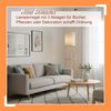 Relaxdays Stehlampe mit 3 Ablagen & Leinenschirm Bild 2